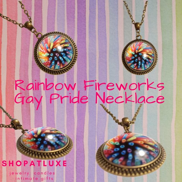 Rainbow Fireworks Necklace - Picture 1 of 6